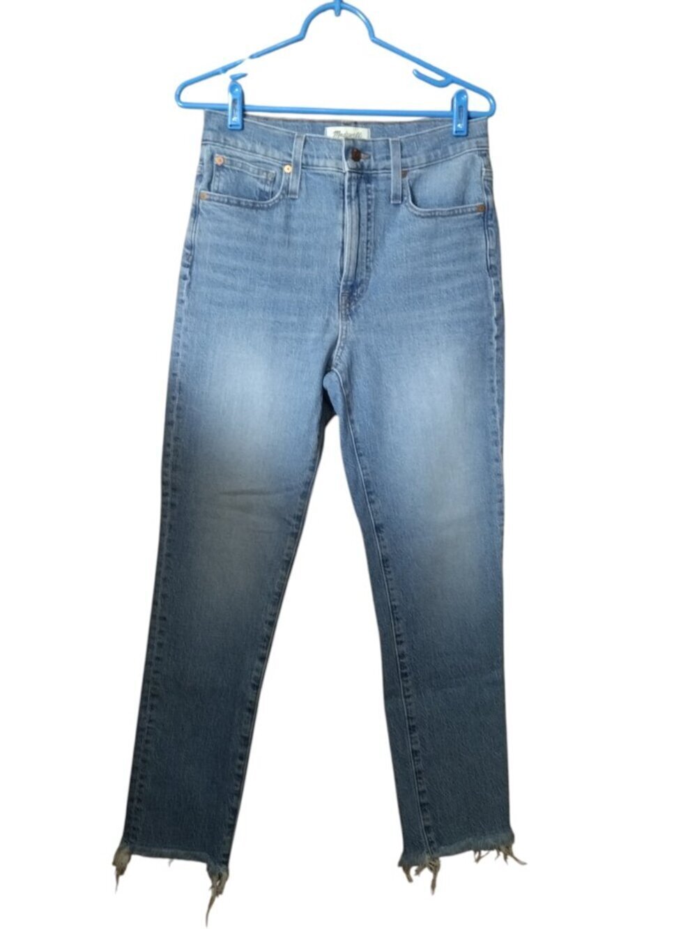 Madewell The Perfect Vintage Jeans Women's Size 28 Medium Wash Raw Hem Denim